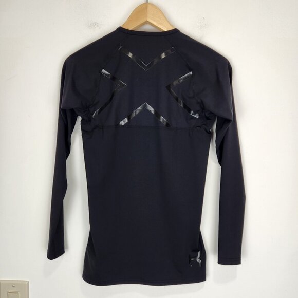 2XU Mens Refresh Recovery Compression Shirt M Black Long Sleeve Activewear - Picture 2 of 9